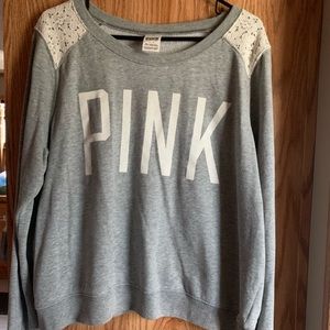PINK Victorias secret crew sweatshirt size large